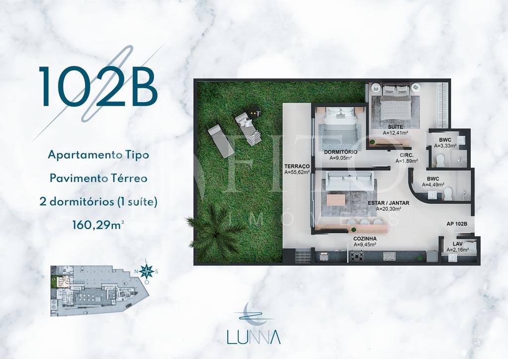 Jurerê | Apartamento 2 quartos, sendo 1 suite - Fito Imóveis