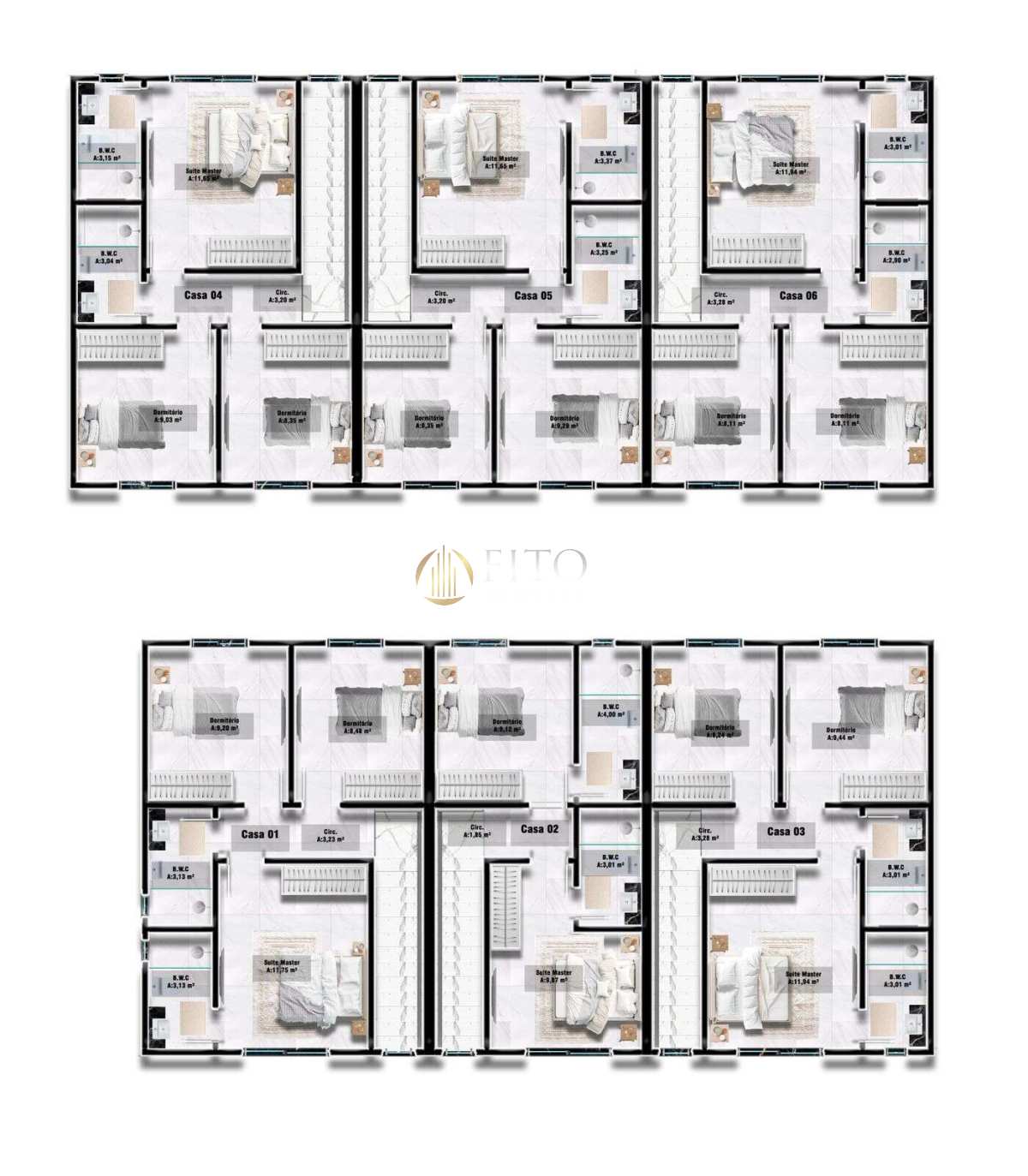 Casa geminada à venda em Florianópolis, Ingleses do Rio Vermelho, com 3 quartos, 120,00m² - Fito Imóveis