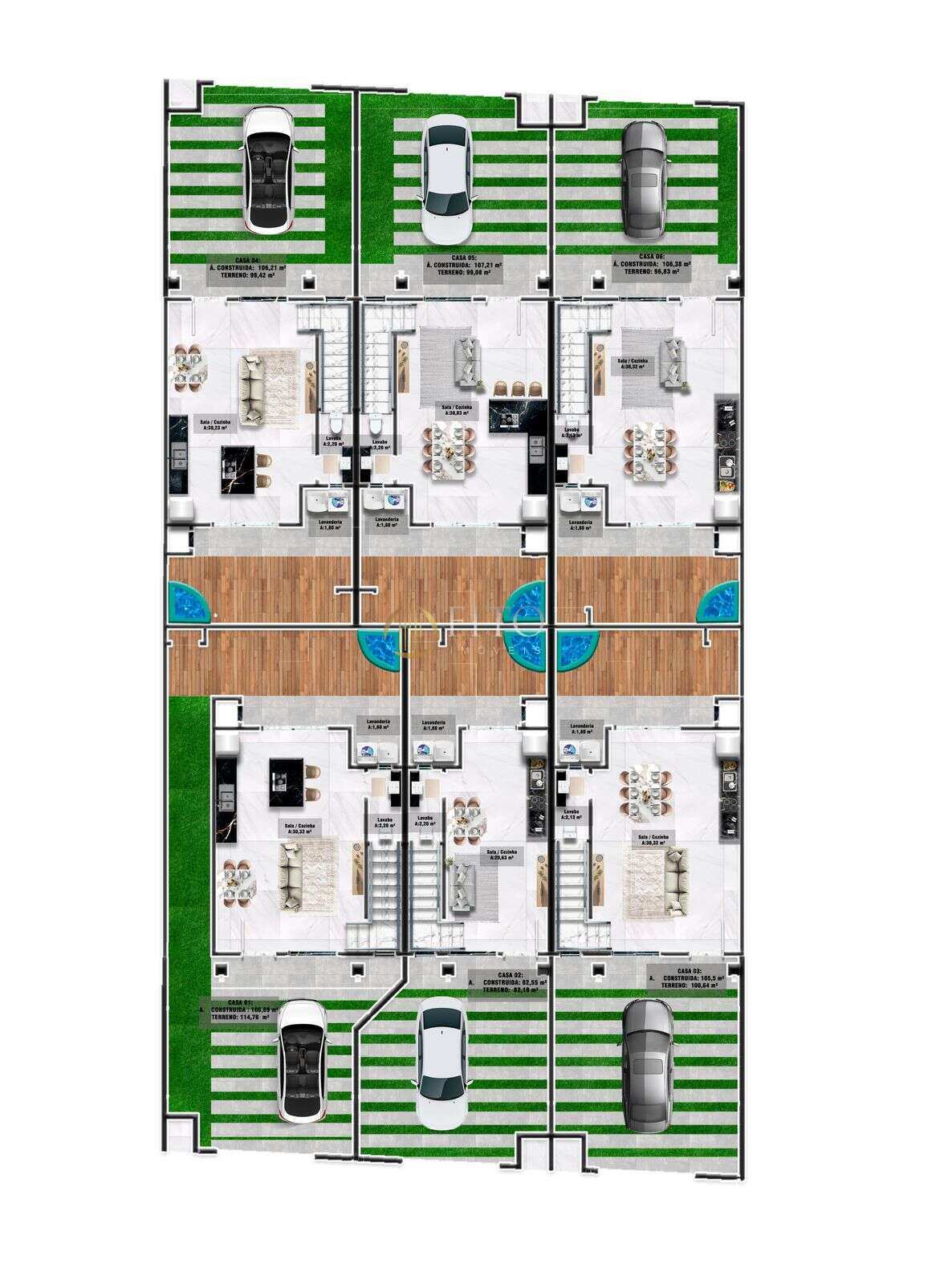 Casa geminada à venda em Florianópolis, Ingleses do Rio Vermelho, com 3 quartos, 120,00m² - Fito Imóveis